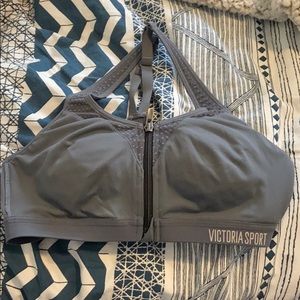 Gray victoria secret knockout sports bra
